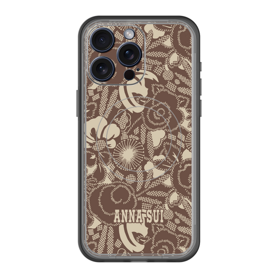 スリムプロテクションプレミアムケース with MagSafe［ ANNA SUI - STITCHED FLORAL ］