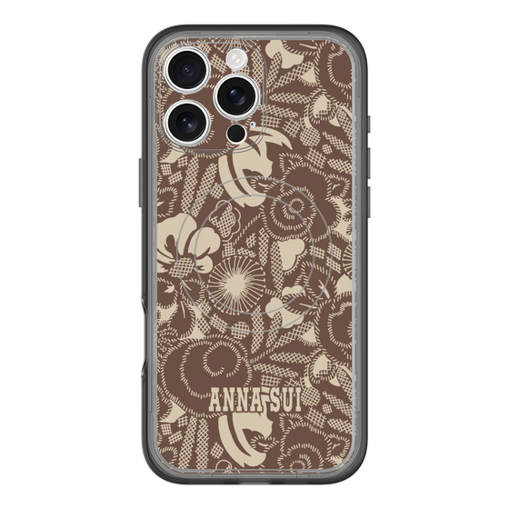 スリムプロテクションプレミアムケース with MagSafe［ ANNA SUI - STITCHED FLORAL ］