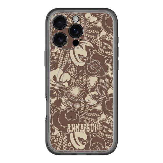 スリムプロテクションプレミアムケース with MagSafe［ ANNA SUI - STITCHED FLORAL ］