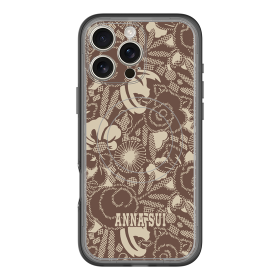 スリムプロテクションプレミアムケース with MagSafe［ ANNA SUI - STITCHED FLORAL ］