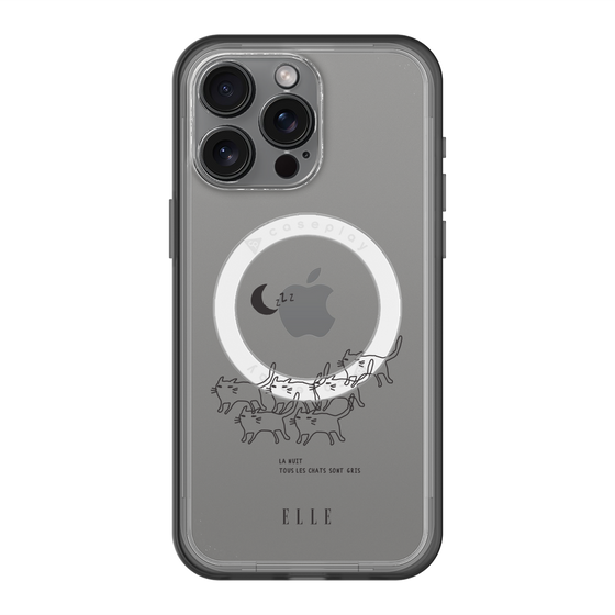 スリムプロテクションプレミアムケース with MagSafe［ ELLE - All cats are grey in the dark ］