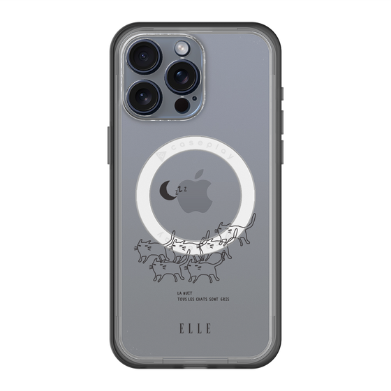 スリムプロテクションプレミアムケース with MagSafe［ ELLE - All cats are grey in the dark ］