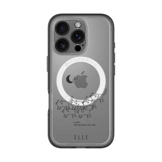 スリムプロテクションプレミアムケース with MagSafe［ ELLE - All cats are grey in the dark ］