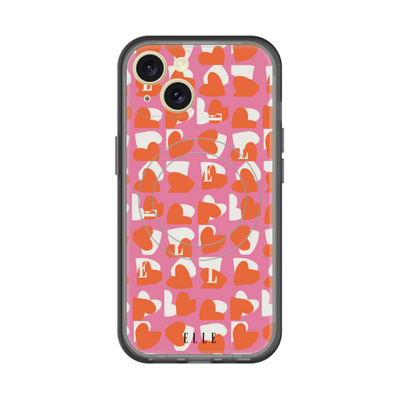 スリムプロテクションプレミアムケース with MagSafe［ ELLE - Saint Valentin - ピンク ］