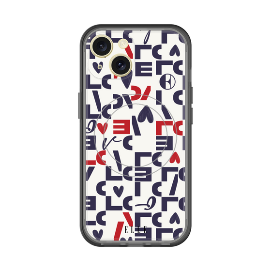 スリムプロテクションプレミアムケース with MagSafe［ ELLE - Simply Graphical ］