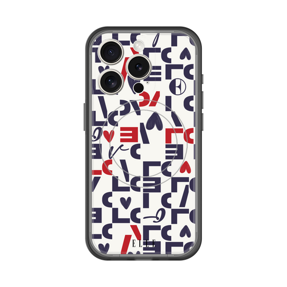 スリムプロテクションプレミアムケース with MagSafe［ ELLE - Simply Graphical ］