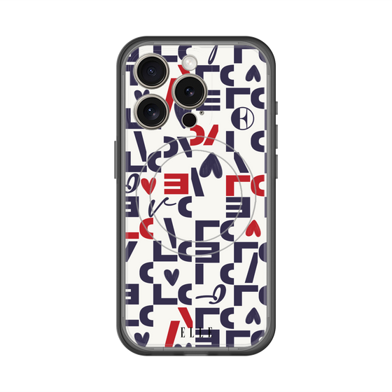 スリムプロテクションプレミアムケース with MagSafe［ ELLE - Simply Graphical ］