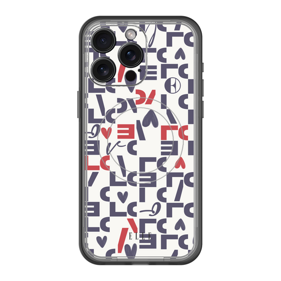 スリムプロテクションプレミアムケース with MagSafe［ ELLE - Simply Graphical ］