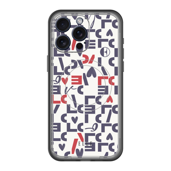 スリムプロテクションプレミアムケース with MagSafe［ ELLE - Simply Graphical ］