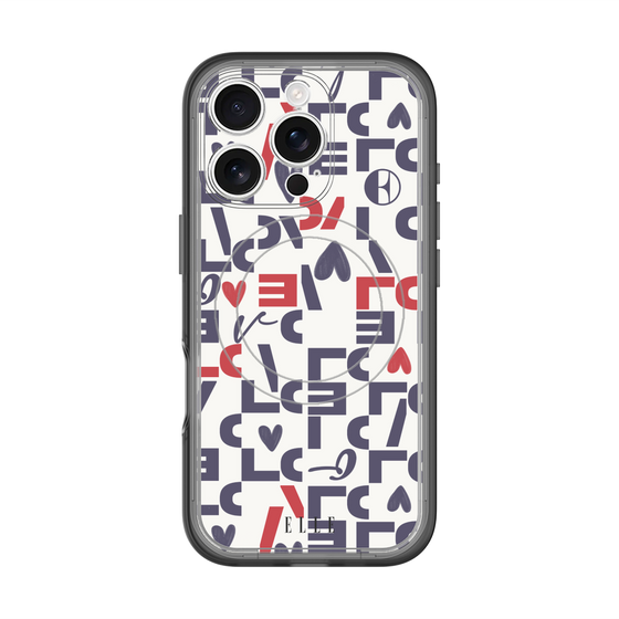 スリムプロテクションプレミアムケース with MagSafe［ ELLE - Simply Graphical ］
