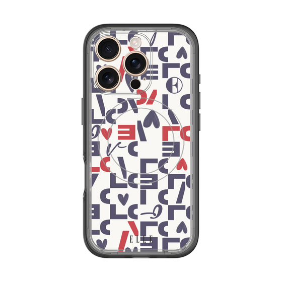スリムプロテクションプレミアムケース with MagSafe［ ELLE - Simply Graphical ］