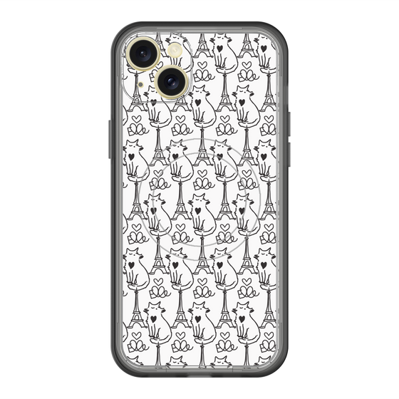 スリムプロテクションプレミアムケース with MagSafe［ ELLE - Cats ］
