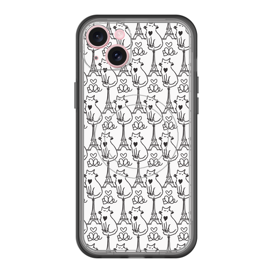 スリムプロテクションプレミアムケース with MagSafe［ ELLE - Cats ］