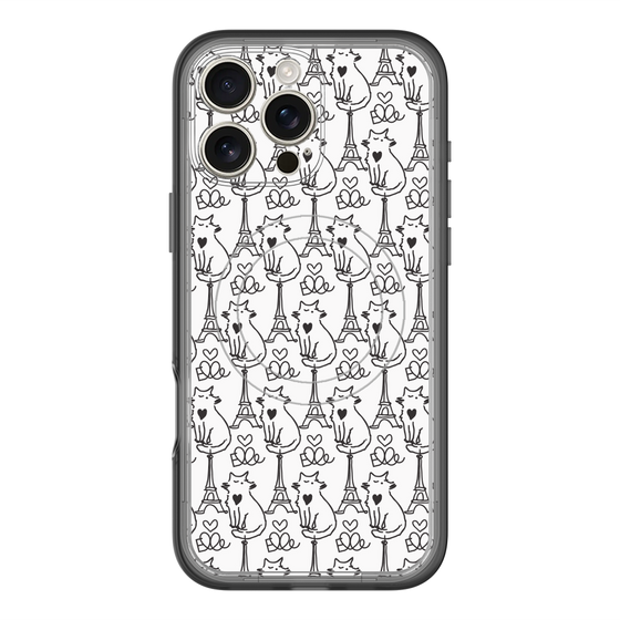スリムプロテクションプレミアムケース with MagSafe［ ELLE - Cats ］