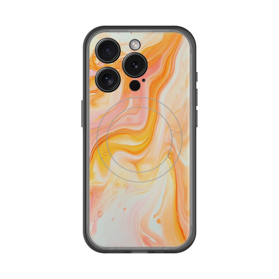 スリムプロテクションプレミアムケース with MagSafe［ Color Rain - オリジナル - Tangerine Mist ］