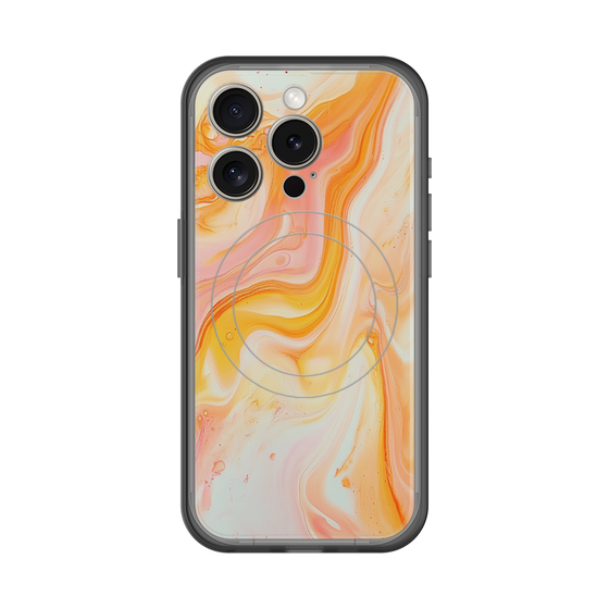 スリムプロテクションプレミアムケース with MagSafe［ Color Rain - オリジナル - Tangerine Mist ］