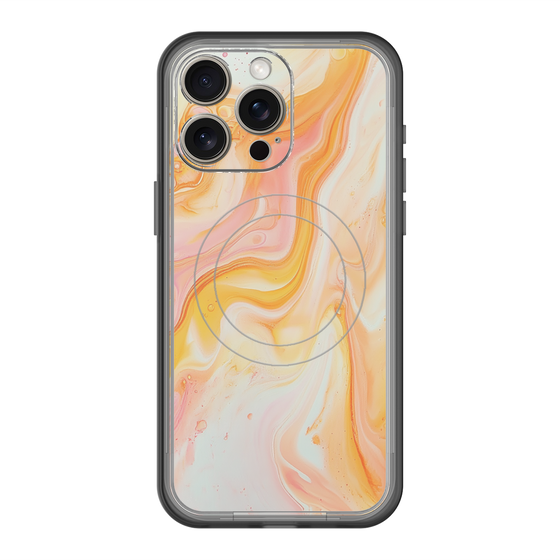 スリムプロテクションプレミアムケース with MagSafe［ Color Rain - オリジナル - Tangerine Mist ］