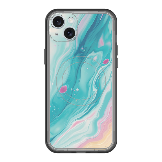 スリムプロテクションプレミアムケース with MagSafe［ Color Rain - オリジナル - Serene Wave ］