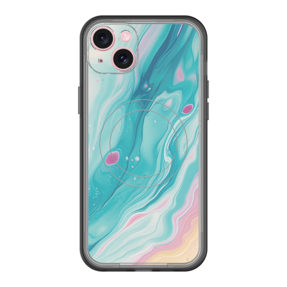 スリムプロテクションプレミアムケース with MagSafe［ Color Rain - オリジナル - Serene Wave ］