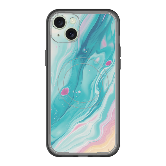 スリムプロテクションプレミアムケース with MagSafe［ Color Rain - オリジナル - Serene Wave ］