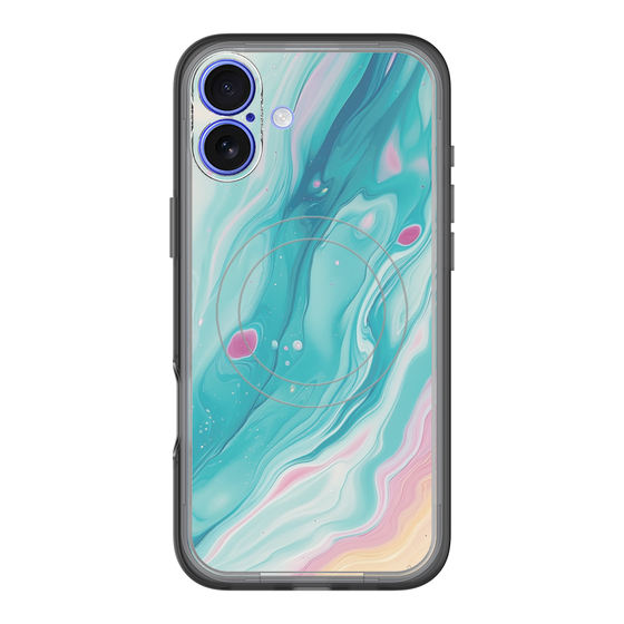 スリムプロテクションプレミアムケース with MagSafe［ Color Rain - オリジナル - Serene Wave ］