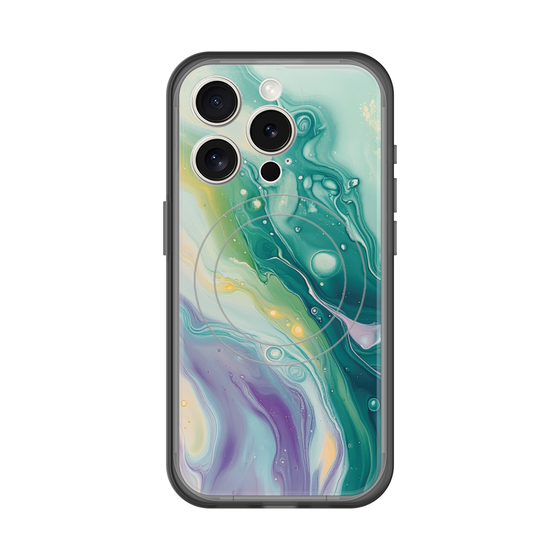 スリムプロテクションプレミアムケース with MagSafe［ Color Rain - オリジナル - Dusky Forest ］