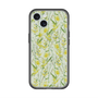 スリムプロテクションプレミアムケース with MagSafe［ 日比谷花壇 - DelicateGeometry - ライトグリーン ］