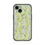 スリムプロテクションプレミアムケース with MagSafe［ 日比谷花壇 - DelicateGeometry - ライトグリーン ］