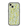 スリムプロテクションプレミアムケース with MagSafe［ 日比谷花壇 - DelicateGeometry - ライトグリーン ］