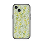 スリムプロテクションプレミアムケース with MagSafe［ 日比谷花壇 - DelicateGeometry - ライトグリーン ］