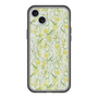 スリムプロテクションプレミアムケース with MagSafe［ 日比谷花壇 - DelicateGeometry - ライトグリーン ］