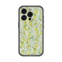 スリムプロテクションプレミアムケース with MagSafe［ 日比谷花壇 - DelicateGeometry - ライトグリーン ］