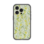 スリムプロテクションプレミアムケース with MagSafe［ 日比谷花壇 - DelicateGeometry - ライトグリーン ］