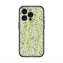スリムプロテクションプレミアムケース with MagSafe［ 日比谷花壇 - DelicateGeometry - ライトグリーン ］