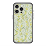 スリムプロテクションプレミアムケース with MagSafe［ 日比谷花壇 - DelicateGeometry - ライトグリーン ］