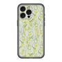 スリムプロテクションプレミアムケース with MagSafe［ 日比谷花壇 - DelicateGeometry - ライトグリーン ］