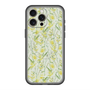 スリムプロテクションプレミアムケース with MagSafe［ 日比谷花壇 - DelicateGeometry - ライトグリーン ］
