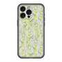 スリムプロテクションプレミアムケース with MagSafe［ 日比谷花壇 - DelicateGeometry - ライトグリーン ］