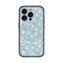 スリムプロテクションプレミアムケース with MagSafe［ 日比谷花壇 - DelicateGeometry - ライトブルー ］