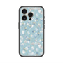 スリムプロテクションプレミアムケース with MagSafe［ 日比谷花壇 - DelicateGeometry - ライトブルー ］
