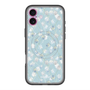 スリムプロテクションプレミアムケース with MagSafe［ 日比谷花壇 - DelicateGeometry - ライトブルー ］