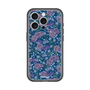 スリムプロテクションプレミアムケース with MagSafe［ 日比谷花壇 - FloralSymphony - ネイビー ］