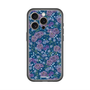 スリムプロテクションプレミアムケース with MagSafe［ 日比谷花壇 - FloralSymphony - ネイビー ］