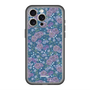 スリムプロテクションプレミアムケース with MagSafe［ 日比谷花壇 - FloralSymphony - ネイビー ］