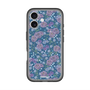 スリムプロテクションプレミアムケース with MagSafe［ 日比谷花壇 - FloralSymphony - ネイビー ］