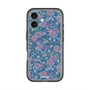 スリムプロテクションプレミアムケース with MagSafe［ 日比谷花壇 - FloralSymphony - ネイビー ］