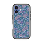 スリムプロテクションプレミアムケース with MagSafe［ 日比谷花壇 - FloralSymphony - ネイビー ］