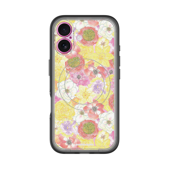 スリムプロテクションプレミアムケース with MagSafe［ 日比谷花壇 - HarmonyinBloom - イエロー ］