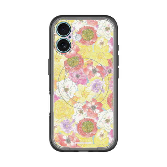 スリムプロテクションプレミアムケース with MagSafe［ 日比谷花壇 - HarmonyinBloom - イエロー ］