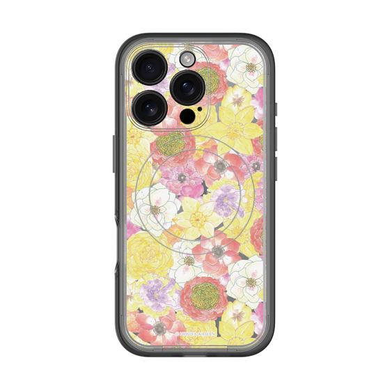 スリムプロテクションプレミアムケース with MagSafe［ 日比谷花壇 - HarmonyinBloom - イエロー ］